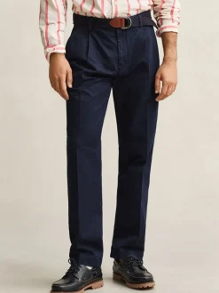 Gant Pantalon chino décontracté en sergé plissé Outlet