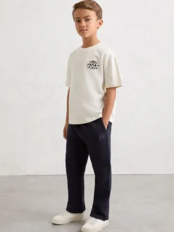 Reiss Pantalon de jogging Mellor en coton brodé à monogramme Sale