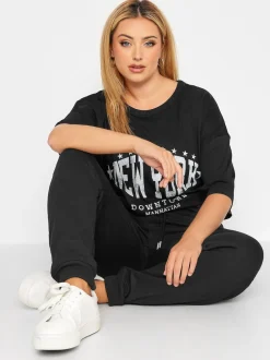 Yours Curve Pantalon de jogging basique à chevilles resserrées Outlet