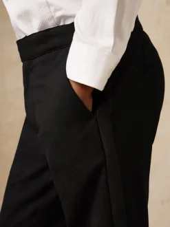 Reiss Pantalon de smoking rayé en satin Knightsbridge T New