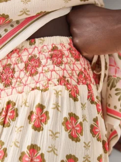 Monsoon Pantalon large à imprimé floral Maddie Best