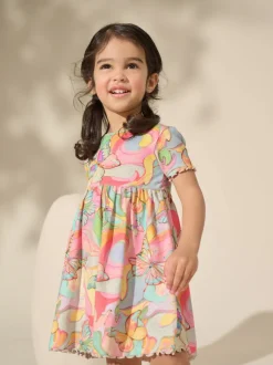 Next - Robe en jersey côtelé (3mths-7yrs) Papillon arc-en-ciel New