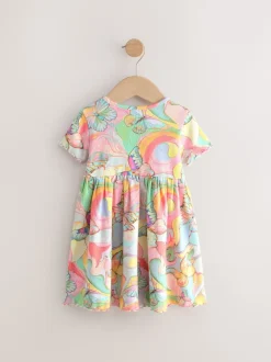 Next - Robe en jersey côtelé (3mths-7yrs) Papillon arc-en-ciel New