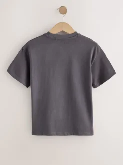 Next Papillon gris anthracite - T-shirt oversize à sequins (3-16ans) New