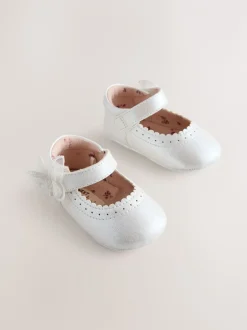 Next papillon scintillant Blanc - Chaussures Mary Jane pour bébé (0-18mths) Outlet
