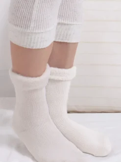 Totes Paquet de chaussettes de lit thermales brossées pour dames de 2 Clearance