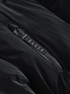 Baker by Ted Baker Parka longue imperméable à ceinture noire rembourrée Discount