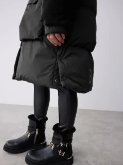 Baker by Ted Baker Parka longue imperméable à ceinture noire rembourrée Discount