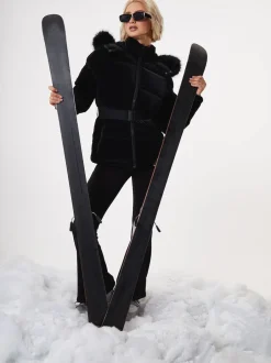 Threadbare Parka brillante ceinturée Veste Hot