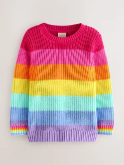 Little Bird by Jools Oliver Pastel à rayures arc-en-ciel - pull color block en maille Outlet