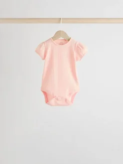 Next Pastels - Lot de 5 bodys pointelle à manches courtes pour bébé Sale