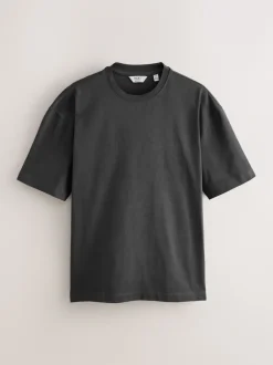 Next Pastels vert/bleu/écru/ardoise/rose - Lot de 5 t-shirts épais à coupe décontractée Discount