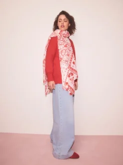 Next Patchwork rouge Valentine - Écharpe légère Hot