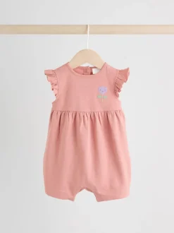 Next Épaule à volants fleuri lilas et écru - Lot de 3 barboteuses Outlet