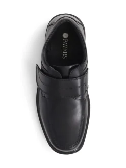 Pavers Chaussures noires à fermeture tactile en cuir Outlet