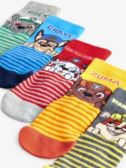 Next - Lot 5 paires de chaussettes Character riches en coton Paw Patrol Clearance
