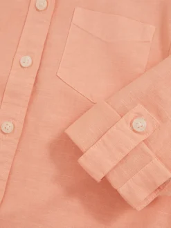 Reiss pêche - Chemise à poignets roulés en lin Leora Outlet