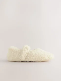 Next Peau de mouton neutre - Chaussons style babies Clearance