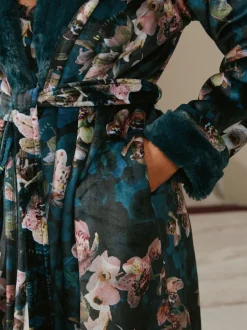 B by Ted Baker Peignoir bleu canard foncé fleuri Sale