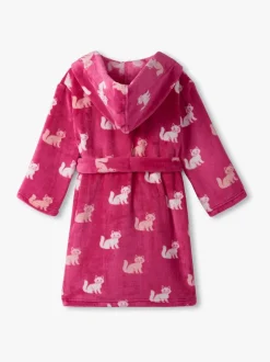 Hatley Peignoir rose en polaire duveteuse Little Kitties Clearance
