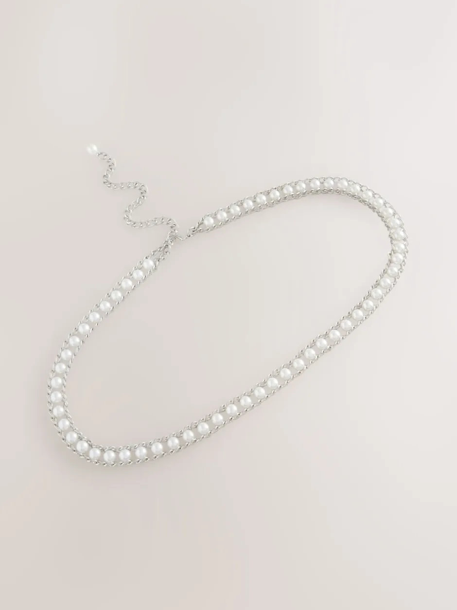 Next Perle Argent - Ceinture de chaîne New