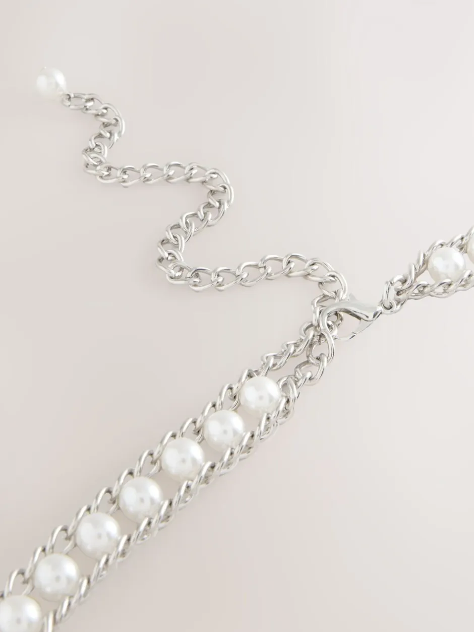 Next Perle Argent - Ceinture de chaîne New