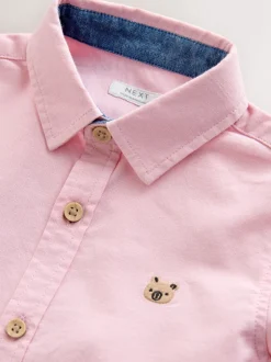 Next Personnage à Rayure Rose - Chemise Oxford à manches longues (3mths-7yrs) Clearance