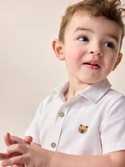 Next Personnage blanc - Chemise Oxford à manches longues (3mths-7yrs)