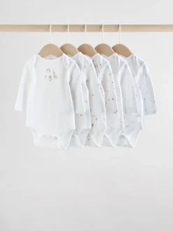 Next Personnage blanc - Manches longues 100% Coton Bébé Body