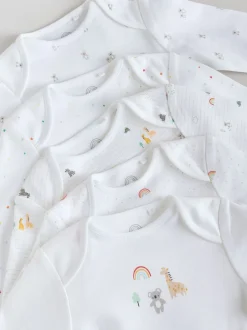 Next Personnage blanc - Manches longues 100% Coton Bébé Body