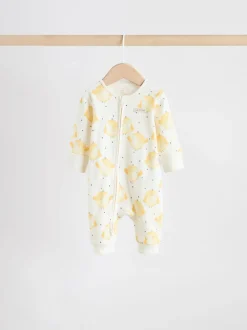 Next Personnage de Pâques jaune - Combinaisons de nuit à fermeture éclair pour bébés 3 Pack (0mths-3yrs) New