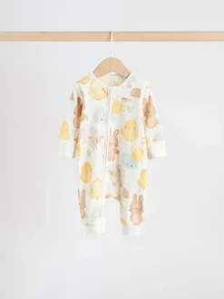 Next Personnage de Pâques jaune - Combinaisons de nuit à fermeture éclair pour bébés 3 Pack (0mths-3yrs) New