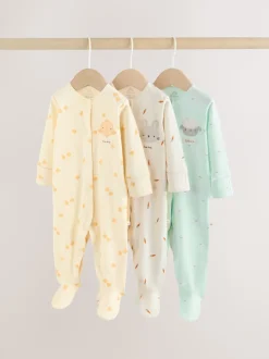 Next Personnage de Pâques jaune - 3 Pack Baby Sleepsuits (0mths-2yrs) Clearance