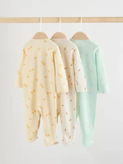 Next Personnage de Pâques jaune - 3 Pack Baby Sleepsuits (0mths-2yrs) Clearance