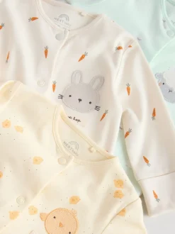 Next Personnage de Pâques jaune - 3 Pack Baby Sleepsuits (0mths-2yrs) Clearance