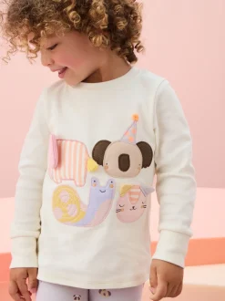 Next - Lot de 3 pyjamas Snuggle à manches longues (9mois-12ans) Personnage pastel Clearance