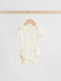 Next Personnage pastel multicolore - Lot de 7 bodies bébé à manches courtes New