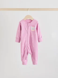 Next personnage Rose Animal - Combinaisons de nuit à fermeture éclair pour bébés 5 Pack (0mths-3yrs) Online