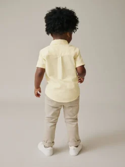 Next Personnage vichy jaune - Chemise Oxford à manches longues (3mths-7yrs) Hot