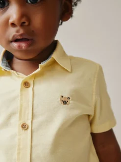 Next Personnage vichy jaune - Chemise Oxford à manches longues (3mths-7yrs) Hot