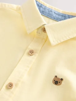 Next Personnage vichy jaune - Chemise Oxford à manches longues (3mths-7yrs) Hot