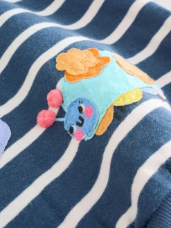 Next Personnages à rayures bleu marine - Ensemble Sweatshirt et Leggings (3mths-7yrs) Outlet