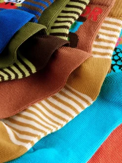 Next - Paquet de chaussettes en coton riche 7 Personnages multicolores brillants Best