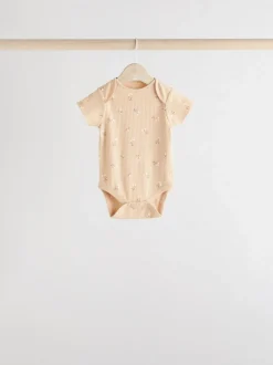 Next petit motif abricot - Lot de 5 bodies bébé à manches courtes