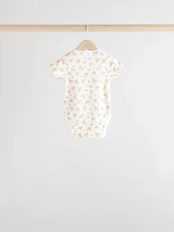 Next petit motif abricot - Lot de 5 bodies bébé à manches courtes