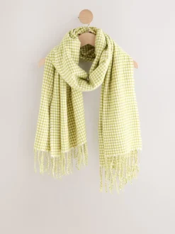 Next Pied-de-poule Vert citron vert - Écharpe épaisse Sale