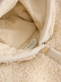 Baker by Ted Baker Pierre - veste zippée en polaire en peau de mouton à capuche Hot