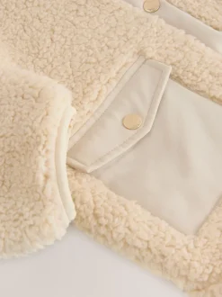 Baker by Ted Baker Pierre - veste zippée en polaire en peau de mouton à capuche Hot