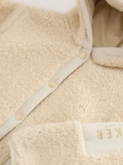 Baker by Ted Baker Pierre - veste zippée en polaire en peau de mouton à capuche Hot