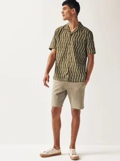 Next Pierre - - Short chino stretch Coupe ample Clearance